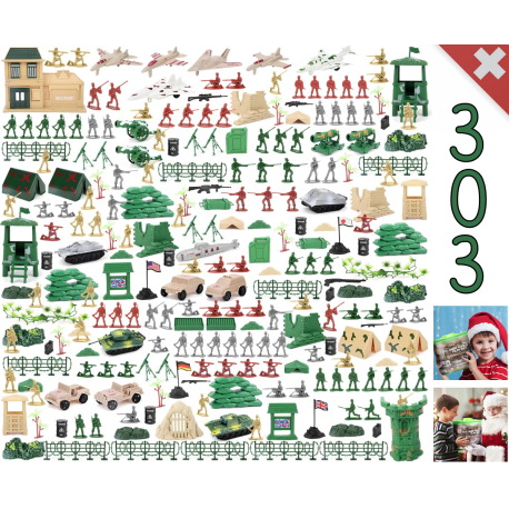Militär Set 303 Teile mit Spielzeug Armee