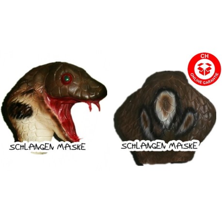 Klapperschlange Schlange Schlangekopf Halloween Fasnacht Horror Latex Maske Tiermaske