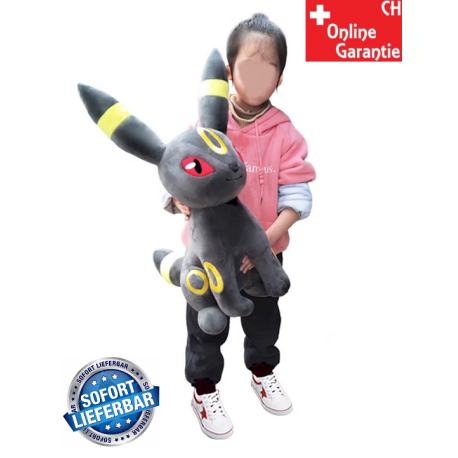 Pokémon Nachtara Plüsch Pokemon Umbreon Plüschtier 60cm Kuscheltier Evoli Stofftier
