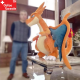 Pokémon Glurak Charizard XXL Kuscheltier 150 cm Grössenvergleich mit Mensch
