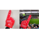 Roter Fan Handschuh We're Wir sind die Nummer 1 Schweiz Fanartikel Hopp Schwiiz