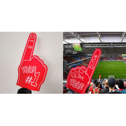 Roter Fan Handschuh We're Wir sind die Nummer 1 Schweiz Fanartikel Hopp Schwiiz