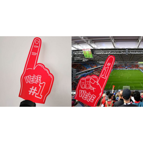Roter Fan Handschuh We're Wir sind die Nummer 1 Schweiz Fanartikel Hopp Schwiiz
