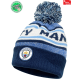 Manchester City Wintermütze mit Bommel Beanie für Fussballfan Produktansicht