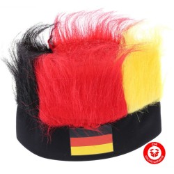 Deutschland Perücke Stirnband mit Schwarz Rot Gold Haaren und deutscher Flagge