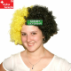 Gelb Schwarz Perücke Afro Haar YB Bern Fan Mütze Schwarzgelb Gelbschwarz Accessoire Fanartikel