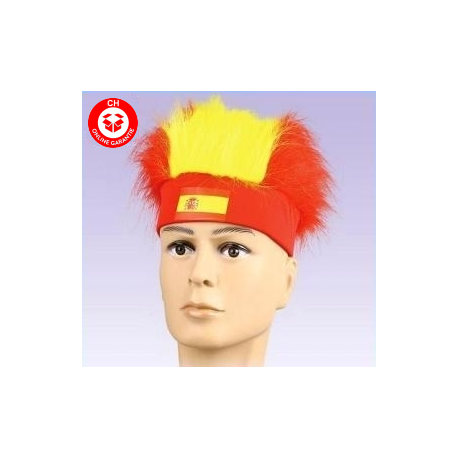 Spanien Stirnband mit Haaren und Flagge Fanartikel