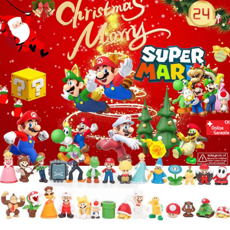 Super Mario Adventskalender mit 24 Spielzeug Überraschungen für Kinder