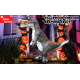 Costume de vélociraptor gonflable dinosaure raptor adulte halloween carnaval