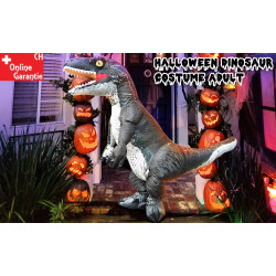 Costume de vélociraptor gonflable dinosaure raptor adulte halloween carnaval