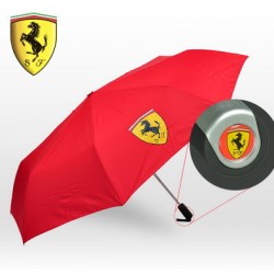 Ferrari Regenschirm Rot Automatik Taschenschirm Frontansicht