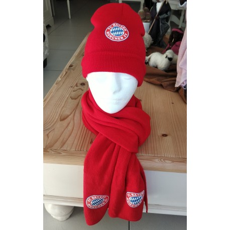 FC Bayern Munich Bonnet Écharpe Ensemble d'Hiver 2 Pièces München