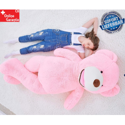 Teddybär XXL Pink 200 cm Rosa Kuscheltier Geschenk Kind Frau