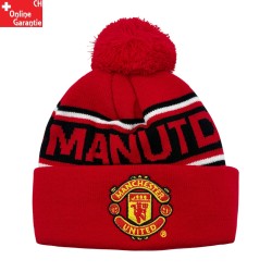 Manchester United Mütze Bommelmütze Manu Beanie