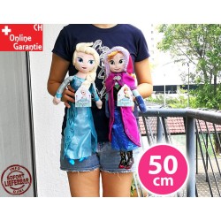 Disney La Reine des Neiges peluches Elsa et Anna 50 cm, set Frozen câlin, jouet adorable, cadeau parfait pour enfants et fans.