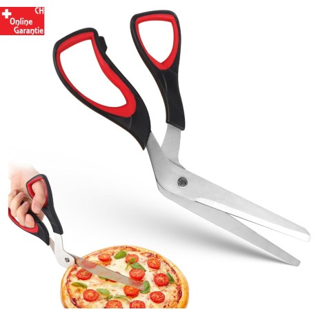 Die Pizzaschere eignet sich ideal für das Schneiden Ihrer gebackenen Pizza.