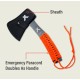 Rutschfester Paracord-Griff in Signalorange – praktische Notfallleine inklusive