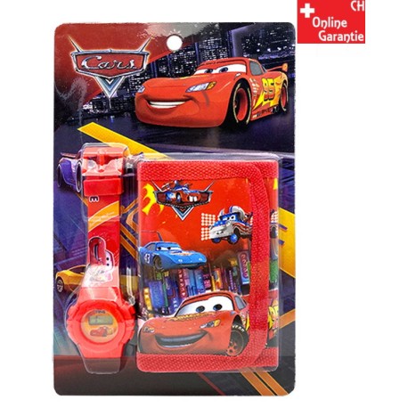 Disney Cars Lightning McQueen Uhr Portemonnaie Geldbörse für Kinder