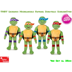 Teenage Mutant Ninja Turtles Peluche Leonardo Michelangelo Raphael Donatello TMNT Ensemble Tortues