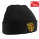 Bonnet d’hiver Porsche noir Beanie avec logo brodé en acrylique chaud