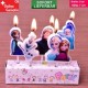 Kaufen hier ein Set mit fünf Kerzen für eine Geburtstagsparty mit Anna, Elsa, Olaf und Kristoff