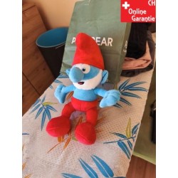Papa Schlumpf Plüschtier 32 cm – Frontalansicht des Kuscheltiers