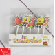 Bob l'éponge et Patrick l'étoile de mer Bougies 5 pièces avec l'anniversaire