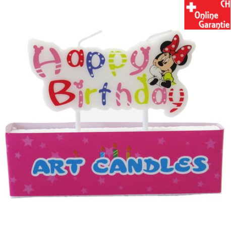 Minnie Mouse Happy Birthday Bougie Joyeux Anniversaire