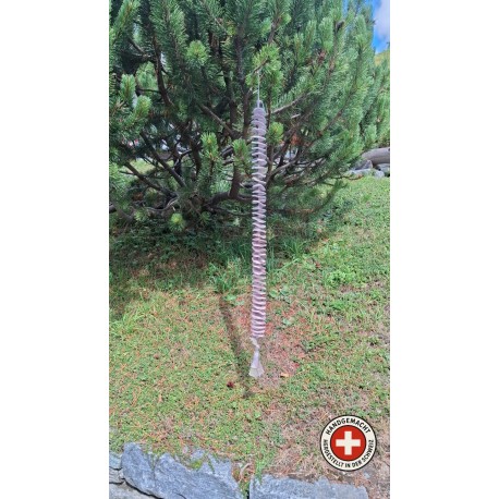 Häkelspirale Rosa Silber handgemachte Deko Schweiz Fensterdeko