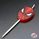 Spider-Man Geburtstagskerze mit Spiderman Maske in Rot für Kuchen Torten und Muffins