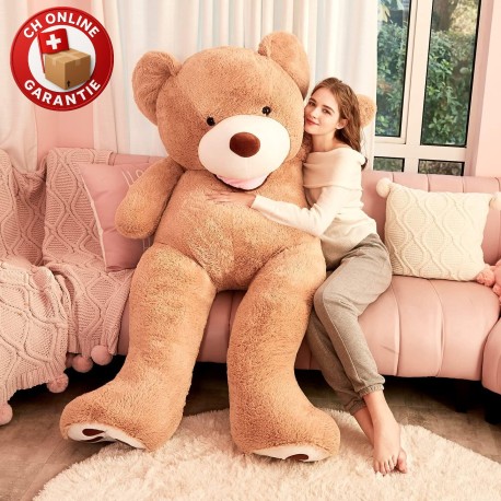 Grosser Plüsch Teddy Teddybär Plüsch Bär Plüschbär Kuschelbär Plüschtier 200cm XXL Geschenk Kinder Frauen