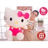 Hello Kitty XXL Kuscheltier 100 cm in Rosa mit Schleife, Plüschtier zum Kuscheln