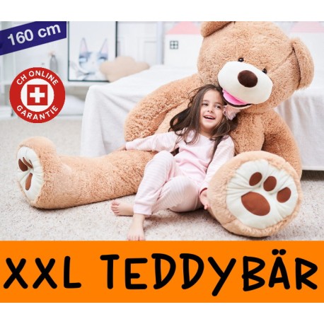 Teddybär XXL 160 cm Kuscheltier Plüschbär in Hellbraun zum Kuscheln	