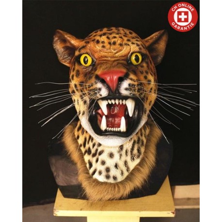 Leopardenmaske aus Latex für Fasnacht und Halloween