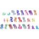 Inhalt des My Little Pony Adventskalenders mit 25 Überraschungen und Zubehör