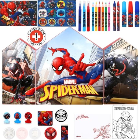 Calendrier de l’Avent Marvel Spider-Man Enfants 29 Pièces Cadeau Noël