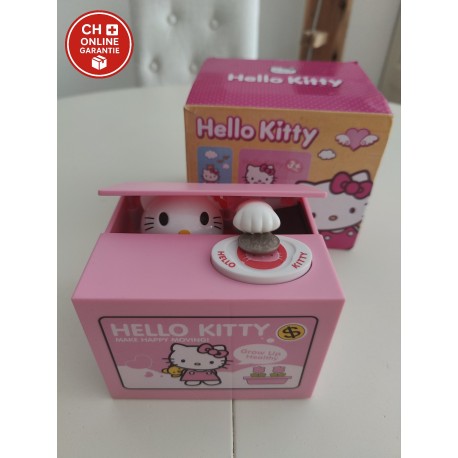 Hello Kitty Spardose Rosa elektrisches Sparkässeli und Sparschwein für Kinder und Fans