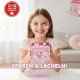 Tirelire Hello Kitty avec ramasse-pièces rose pour enfants et fans