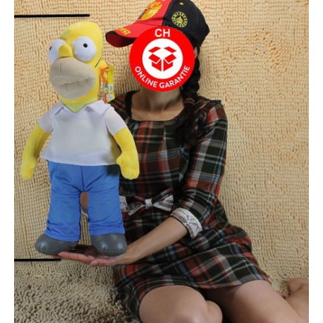 Frau hält Homer Kuscheltier ca. 55 cm Die Simpsons Fanartikel