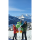 Yoshi Kuscheltier 100 cm Geschenkidee für Kinder in winterlicher Schweiz