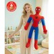 Spider-Man XXL Plüschfigur in Vorderansicht mit rotem und blauem Anzug und Schlaufe zum Aufhängen