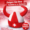 Hopp Schwiiz Fan Hörner Fanhut Hut Mütze WM Fussball WM Russland 2018 Teufel