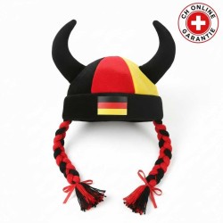 Deutschland Deutsch Germany Fan Hörner Fanhut Hut Mütze WM Fussball WM EM Teufel