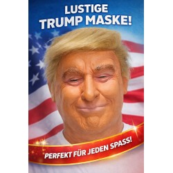 Donald Trump Maske The President Realistische Politiker Vollmaske für Fasnacht