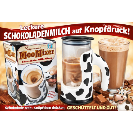 Moo Mixer Supreme Mélangeur de Lait au Chocolat à Piles