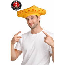 Chapeau fromage 3D accessoire déguisement Carnaval et supporter Suisse