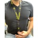 Lamborghini Schlüsselband Lanyard schwarz gelb mit Metall Karabiner und Schnellverschluss Clip