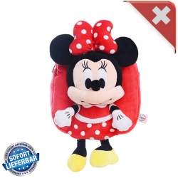 Disney Minnie Maus Pluesch Rucksack fuer Kindergarten weich 3D Optik