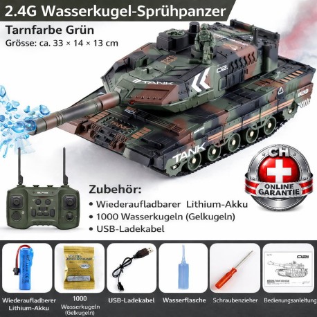 RC Panzer Wasserkugel-Tank: 1:24 Modell im Camouflage-Design mit Nebel