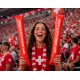 Schweiz Klatschstangen Hopp Schwiiz: Nati-Fan jubelt mit roten Stangen im Stadion